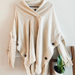 Off White Cowl Neck lord and Taylor Sweater Sz XS